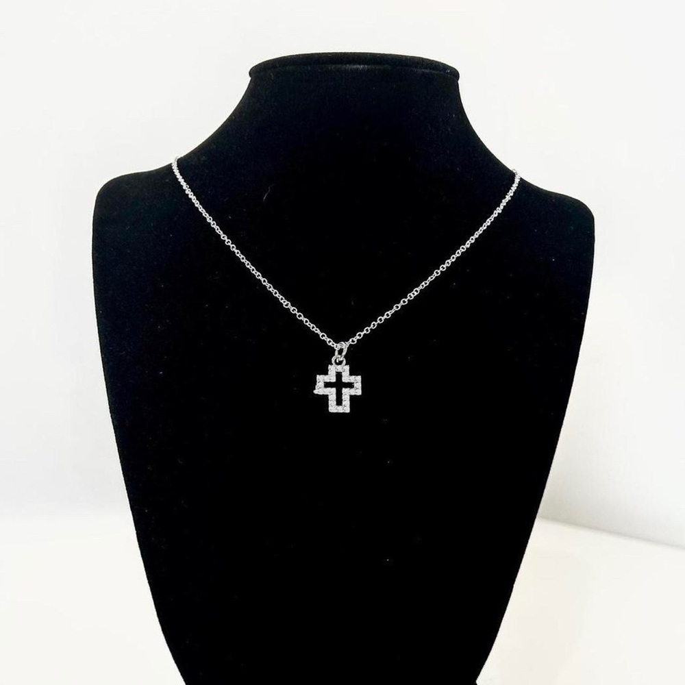 Reversible Sterling Silver Cross Necklace